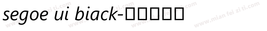 segoe ui biack字体转换